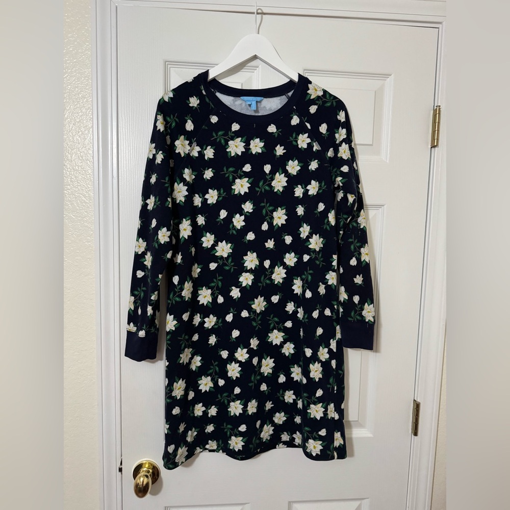 Draper James Natalie Magnolia Blue Sweatshirt Dress